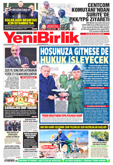 YENİBİRLİK 18 Ocak 2025 gazete manşeti