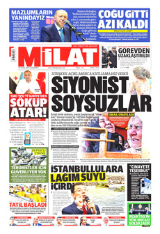 MİLAT 18 Ocak 2025 gazete manşeti