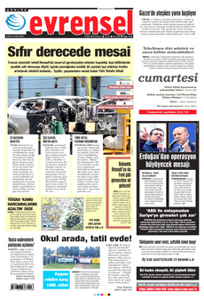 EVRENSEL 18 Ocak 2025 gazete manşeti