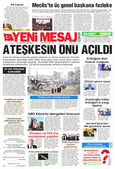 YENİ MESAJ 18 Ocak 2025 gazete manşeti