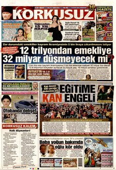 KORKUSUZ 18 Ocak 2025 gazete manşeti