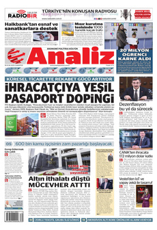 ANALİZ 18 Ocak 2025 gazete manşeti