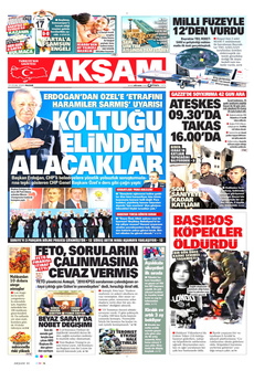 AKŞAM 19 Ocak 2025 gazete manşeti