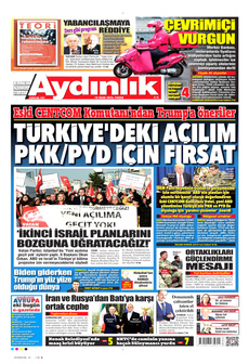 AYDINLIK GAZETESİ 19 Ocak 2025 gazete manşeti