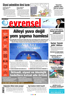 EVRENSEL 19 Ocak 2025 gazete manşeti