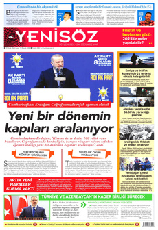YENİ SÖZ GAZETESİ 19 Ocak 2025 gazete manşeti