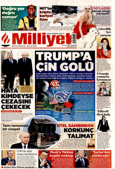 MİLLİYET 29 Ocak 2025 gazete manşeti