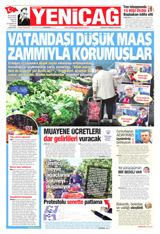 YENİÇAĞ 29 Ocak 2025 gazete manşeti