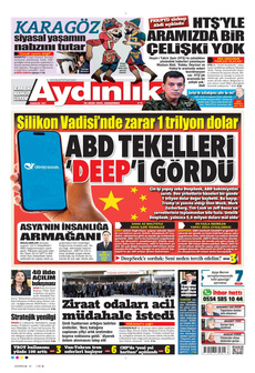 AYDINLIK GAZETESİ 29 Ocak 2025 gazete manşeti