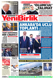 YENİBİRLİK 29 Ocak 2025 gazete manşeti