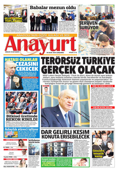 ANAYURT 29 Ocak 2025 gazete manşeti