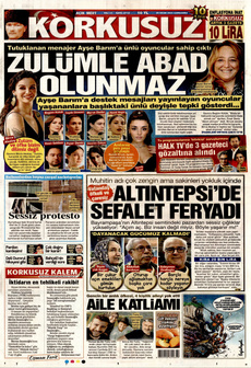 KORKUSUZ 29 Ocak 2025 gazete manşeti