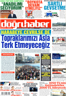 DOĞRU HABER 29 Ocak 2025 gazete manşeti