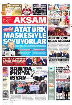 AKŞAM 2 Şubat 2025 gazete manşeti