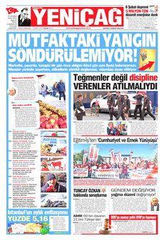 YENİÇAĞ 2 Şubat 2025 gazete manşeti