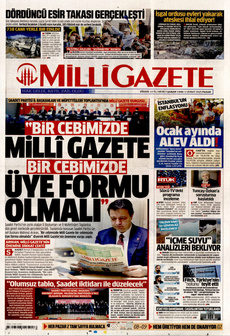 MİLLİ GAZETE 2 Şubat 2025 gazete manşeti