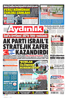 AYDINLIK GAZETESİ 2 Şubat 2025 gazete manşeti