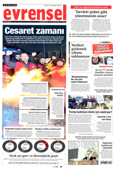 EVRENSEL 2 Şubat 2025 gazete manşeti
