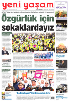 YENİ YAŞAM 2 Şubat 2025 gazete manşeti