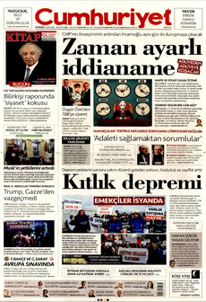 CUMHURİYET 13 Şubat 2025 gazete manşeti