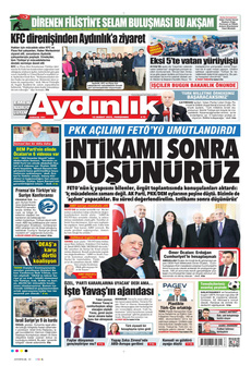 AYDINLIK GAZETESİ 13 Şubat 2025 gazete manşeti
