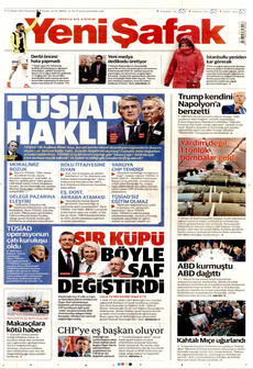 YENİ ŞAFAK 17 Şubat 2025 gazete manşeti