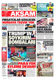 AKŞAM 17 Şubat 2025 gazete manşeti