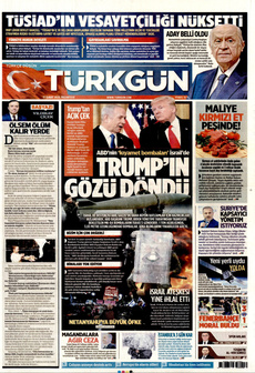 TÜRKGÜN 17 Şubat 2025 gazete manşeti