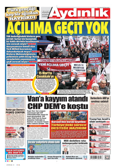 AYDINLIK GAZETESİ 17 Şubat 2025 gazete manşeti