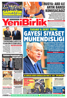 YENİBİRLİK 17 Şubat 2025 gazete manşeti