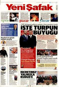 YENİ ŞAFAK 16 Şubat 2025 gazete manşeti