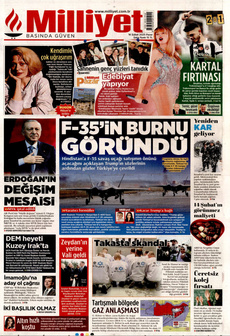 MİLLİYET 16 Şubat 2025 gazete manşeti