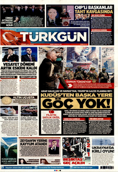 TÜRKGÜN 16 Şubat 2025 gazete manşeti