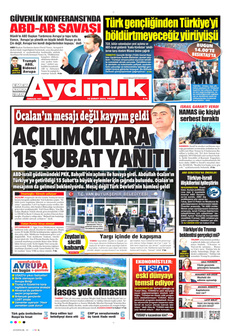 AYDINLIK GAZETESİ 16 Şubat 2025 gazete manşeti
