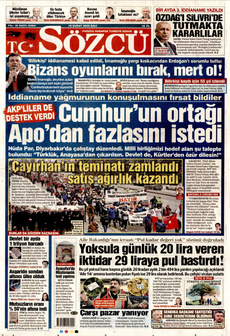 SÖZCÜ 18 Şubat 2025 gazete manşeti