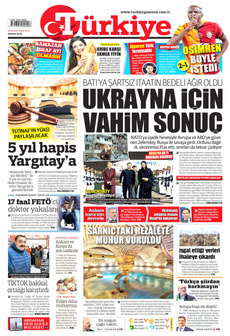 TÜRKİYE GAZETESİ 18 Şubat 2025 gazete manşeti