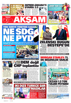 AKŞAM 18 Şubat 2025 gazete manşeti
