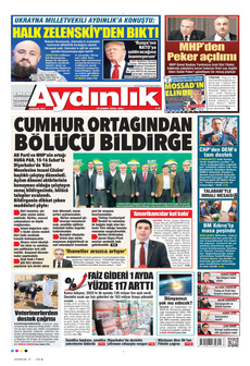 AYDINLIK GAZETESİ 18 Şubat 2025 gazete manşeti