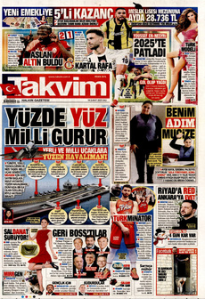 TAKVİM 18 Şubat 2025 gazete manşeti