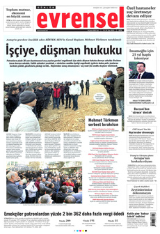 EVRENSEL 18 Şubat 2025 gazete manşeti