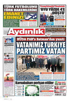 AYDINLIK GAZETESİ 20 Şubat 2025 gazete manşeti