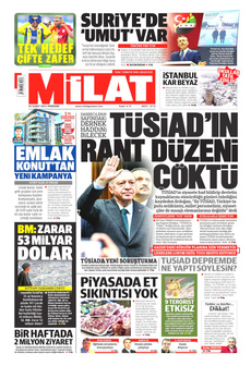 MİLAT 20 Şubat 2025 gazete manşeti