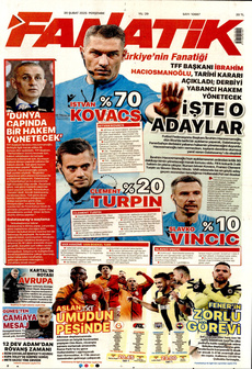 FANATİK 20 Şubat 2025 gazete manşeti