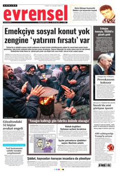 EVRENSEL 20 Şubat 2025 gazete manşeti