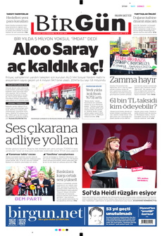 BİRGÜN 20 Şubat 2025 gazete manşeti