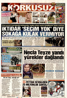 KORKUSUZ 20 Şubat 2025 gazete manşeti