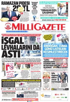 MİLLİ GAZETE 21 Şubat 2025 gazete manşeti