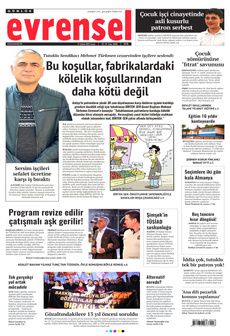 EVRENSEL 21 Şubat 2025 gazete manşeti