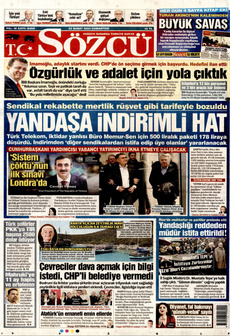 SÖZCÜ 22 Şubat 2025 gazete manşeti