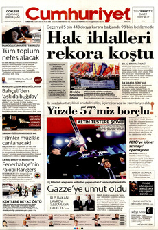 CUMHURİYET 22 Şubat 2025 gazete manşeti